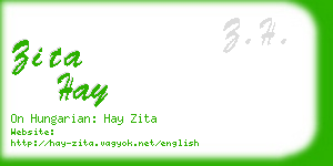 zita hay business card
